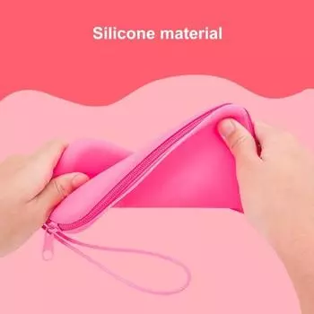 Косметичка большой емкости для хранения инструментов, силиконовая гибкая уличная дорожная косметичка, отличная организация, сплошной цвет