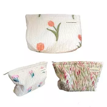 Косметичка Цветочная Косметичка Большая Вместимость Многофункциональная Мода Для Кемпинга Style 1