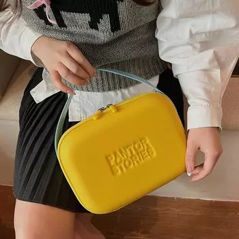 Косметичка для хранения и путешествий, сумка для мытья ручек, мультяшный силиконовый футляр для косметики, поездки зелёный