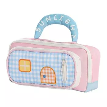 Косметичка для хранения канцелярии Ручная сумка Пенал для ручек и карандашей Детский подарок