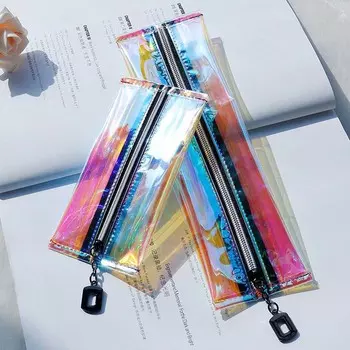 Косметичка для хранения кистей для макияжа Лазерная косметичка Сумка для переноски помады Косметички для леди S and L