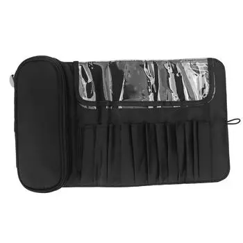 Косметичка для хранения складных кистей Органайзер пыленепроницаемая косметичка большой емкости дорожная сумка черная