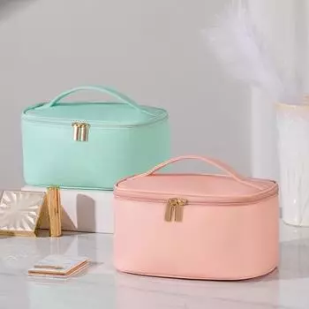 Косметичка для хранения водонепроницаемая молния легкая многоцелевая косметичка большой емкости для розовый