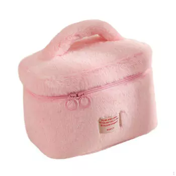 Косметичка для путешествий и бизнеса с плюшевым дизайном чёрный