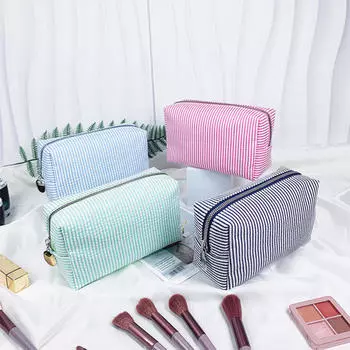 Косметичка для туалетных принадлежностей на запястье, органайзер для вышивки, косметичка, портативная хлопковая сумка на молнии для хранения для женщин One Size красный
