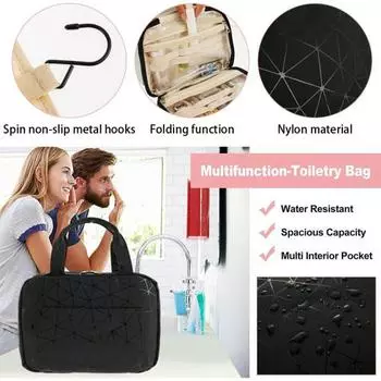 Косметичка для влажного и сухого хранения, водонепроницаемая, складная, большой емкости, косметичка 4 розовый