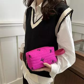 Косметичка для женщин, мягкая сумка-органайзер с застежкой-молнией, дорожная косметичка, косметичка, необходимые в путешествии принадлежности светло-розовый