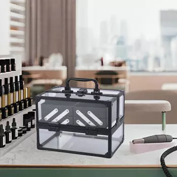 Косметичка дорожная косметичка переноска маникюрный бокс легкий алюминиевый сплав косметическое хранение