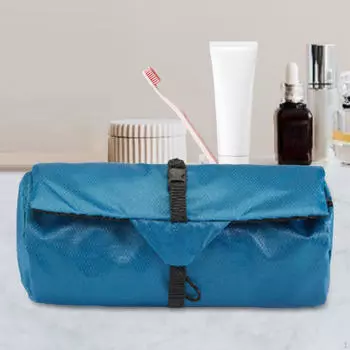 Косметичка Дорожный органайзер для мытья посуды Основные принадлежности Портативный Большой емкости Косметика Туалетные принадлежности синий