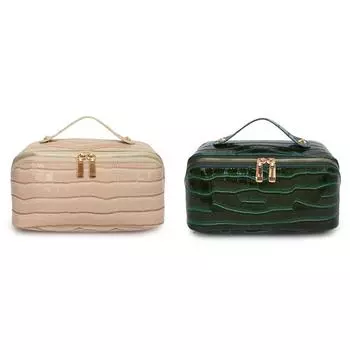 Косметичка из искусственной кожи Простая косметичка Женская косметичка (белый) SN9F