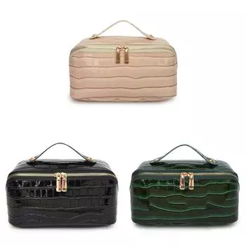 Косметичка из искусственной кожи Простая косметичка Женская косметичка (белый) КДЕ