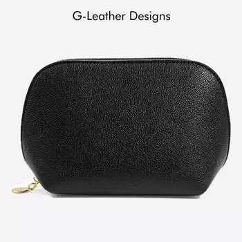 Косметичка из веганской кожи, сумка для хранения туалетных принадлежностей, дорожная сумка-органайзер из искусственной кожи, сумка для макияжа, имя с инициалами на заказ