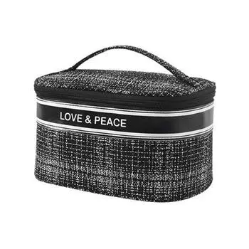 Косметичка на молнии, износостойкий полиэстер, профессиональный органайзер для туалетных принадлежностей для дома розовый