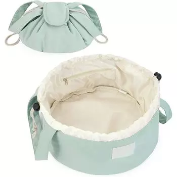 Косметичка на шнурке, большая вместимость, складная женская косметичка, женская синий