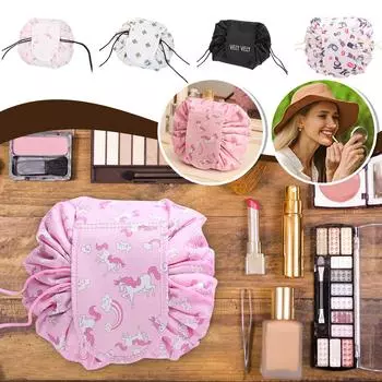 Косметичка Nikitas на шнурке, дорожная косметичка 20 дюймов, открывается плоско для легкого доступа One Size белый