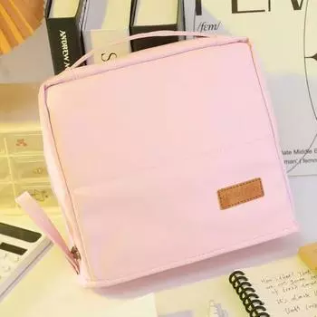 Косметичка очень большой вместимости, многосекционная, многослойная, пенал, высокоэстетичная, однотонная, сумка для хранения косметики