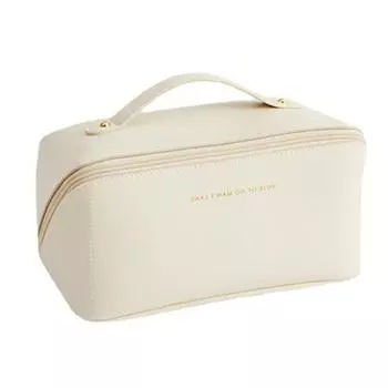 Косметичка Орган Подушка Макияж Бытовая Дорожная Хранилище Моющие Принадлежности Большая Емкость Молоко белый