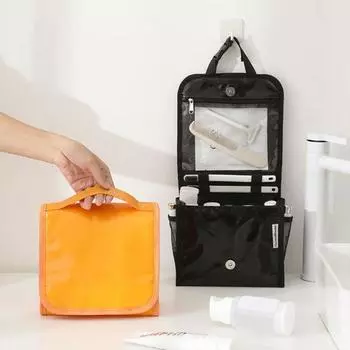 Косметичка Органайзер для кистей для макияжа Водонепроницаемая складная конструкция Большая вместимость Подвесной органайзер для туалетных принадлежностей для путешествий зелёный