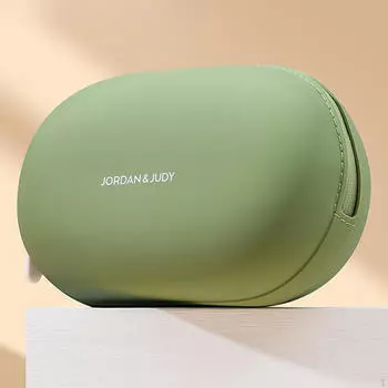 Косметичка-органайзер с застежкой-молнией для кистей для макияжа и туалетных принадлежностей для путешествий зелёный