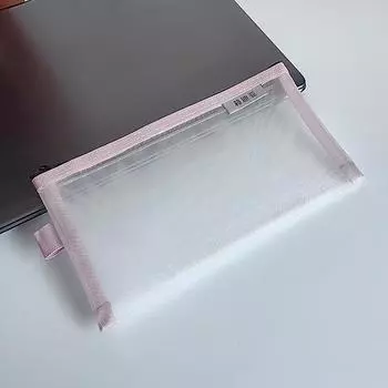 Косметичка, помада, кисточки для макияжа, сумки для хранения, студенческий прозрачный сетчатый пенал, органайзер для косметики в путешествиях