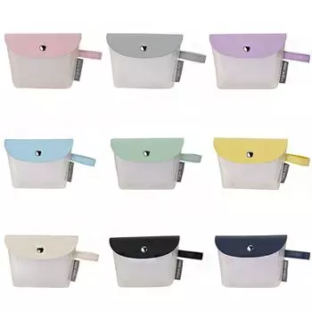 Косметичка Прозрачная сетчатая сумка для хранения Нейлоновая косметичка Милый мини-кошелек для монет Дорожный зелёный