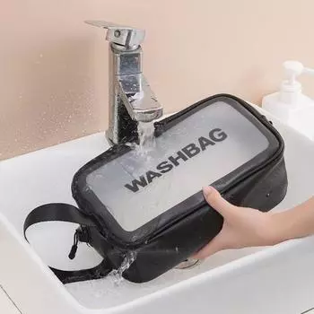 Косметичка прозрачная водонепроницаемая большая вместимость для хранения туалетных принадлежностей в путешествиях 23*10*16cm