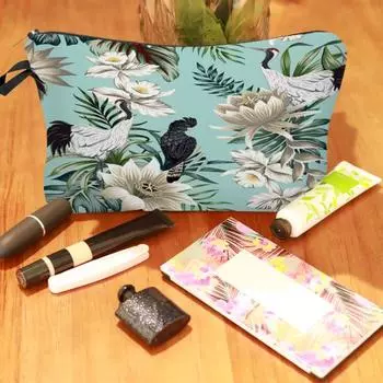 Косметичка с 3D-принтом листьев, многофункциональная, портативная, в стиле бохо, для путешествий, в стиле модной одежды E