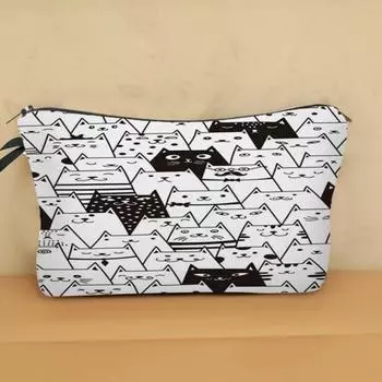 Косметичка с 3D-принтом животных, компактная, женская, симпатичная, износостойкая, сумка для хранения C