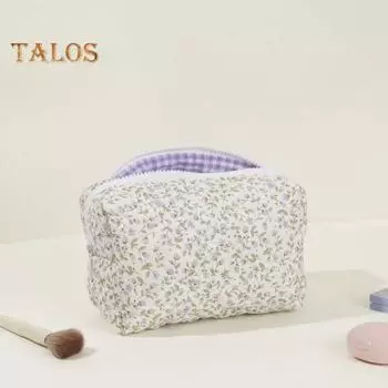 Косметичка с цветочным принтом, застежка-молния, сумка для хранения кистей для макияжа, многоразовый органайзер для косметики, сумка для туалетных принадлежностей и косметических инструментов розовый