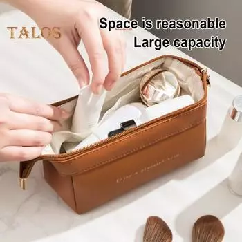 Косметичка с гладкой поверхностью, пыленепроницаемая, удобная, удобная для хранения, сумка для туалетных принадлежностей, инструмент для хранения чёрный