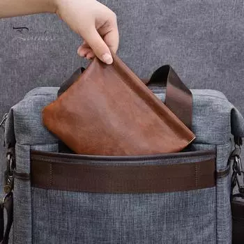 Косметичка с магнитной застежкой, водонепроницаемая, компактного размера, портативная сумка для хранения помады и наушников, многофункциональный органайзер S чёрный