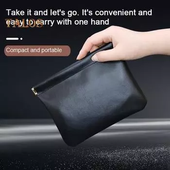 Косметичка с магнитной застежкой, водонепроницаемая, компактного размера, портативная сумка для хранения помады и наушников, многофункциональный органайзер S чёрный