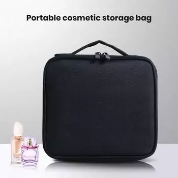 Косметичка со съемной перегородкой, прочная застежка, гладкие молнии, водонепроницаемые отделения, многоклассное хранение розовый