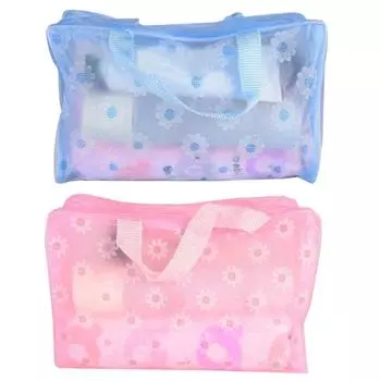 Косметичка с ручкой, большая емкость, прочная, на открытом воздухе, на пляже, в путешествиях, косметическая сумка для хранения, принадлежности для фитнеса синий