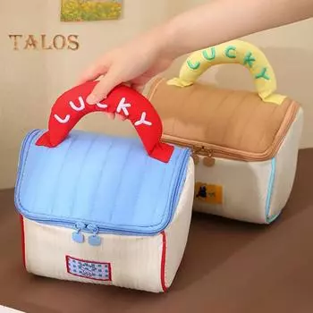 Косметичка с ручкой, большая вместимость, застежка-молния, водонепроницаемая косметичка, эстетичная дорожная сумка для туалетных принадлежностей синий