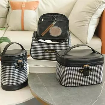 Косметичка с ручкой Большая вместительная застежка-молния Компактная пыленепроницаемая многофункциональная большая дорожная косметичка для хранения