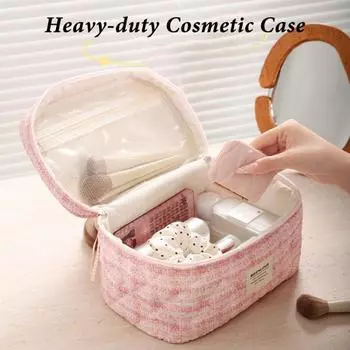 Косметичка с сетчатым карманом для хранения кистей для макияжа, большая вместимость, застежка-молния зелёный