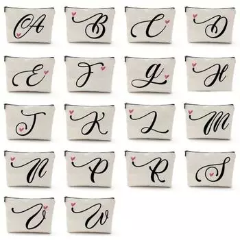 Косметичка стильная сумка для хранения макияжа с буквенным узором на молнии дорожный органайзер для макияжа для женщин, мам, друзей R