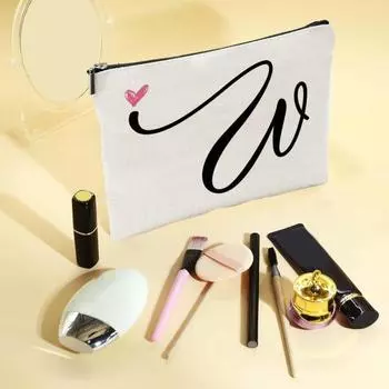 Косметичка стильная сумка для хранения макияжа с буквенным узором на молнии дорожный органайзер для макияжа для женщин, мам, друзей R
