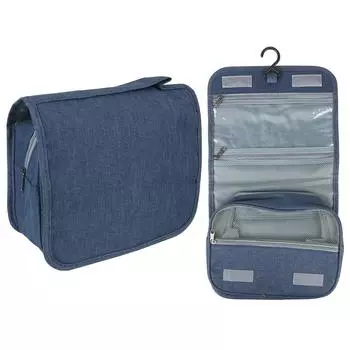 Косметичка, сумка для хранения принадлежностей, сумка для мытья посуды с сумкой для обуви, дорожная сумка для хранения, портативная, можно повесить, для женщин и мужчин, большая вместимость, легкий вес Blue