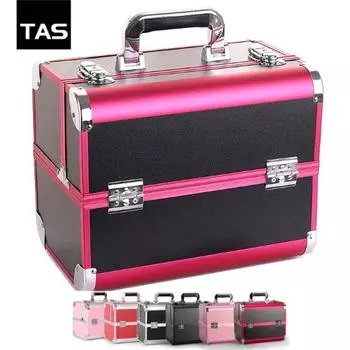 Косметичка TAS, розово-черная, 1 шт.