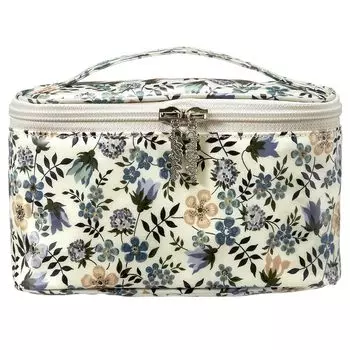 Косметичка Тонкая косметичка Премиум-сумка с принтом Liberty Подарочная коробка Отдельно стоящая кисточка с разделителем и ручкой Для путешествий Цветочный узор Сделано в Японии