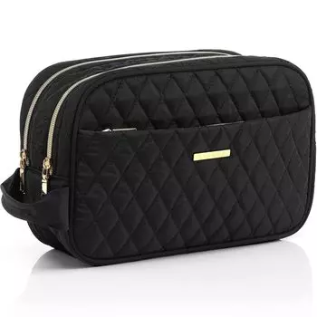 Косметичка Vlando Makeup Cosmetic Large For Cosmetic Accessories Vanity Black Pouch, Стильная, Мешочек, Емкость, Портативная, Дорожная, Мешочек, Хранение, Держатель,