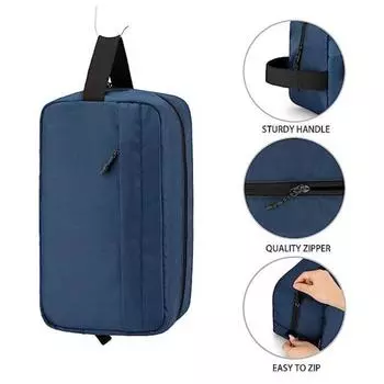 Косметичка, водостойкая, большая вместительная сумка для туалетных принадлежностей, прочная дорожная сумка из ткани Оксфорд, моющаяся сумка для дома, отеля серый