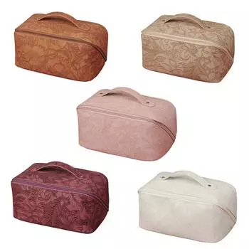 Косметички из ПУ с тиснением в виде органа, косметичка большой емкости для женщин и девочек коричневый