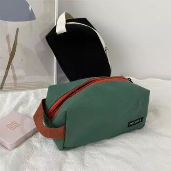 Косметички на молнии, студенческая канцелярская сумка, косметички, корейские сумки для хранения, женская косметичка чёрный