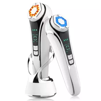 Косметика для лица EMS RF Косметика для лица Ion Ion LED Многофункциональная косметика для лица 4 типа 3 уровня Грязь Лицо Глаз Шея Главная Красота для дома Подарочное устройство,