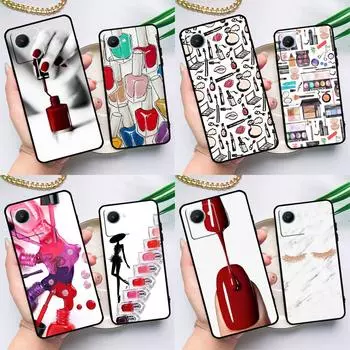 Косметика лак для ногтей чехол для Realme C55 C33 C31 C35 C30 C11 C15 C25s C21Y GT Neo 5 3T 2T 8 9 10 11 Pro Plus Realme 10 4G