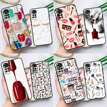 Косметика лак для ногтей чехол для Xiaomi Redmi Note 12 11 10 9 8 Pro Note 8T 9S 10S 11S Redmi 10 10C 12C 9C крышка Redmi Note 10 4G