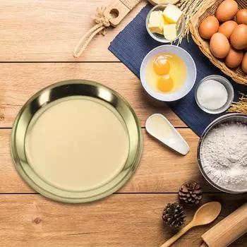 Косметика Поднос для хранения украшений Круглый поднос для хранения косметики серебряный